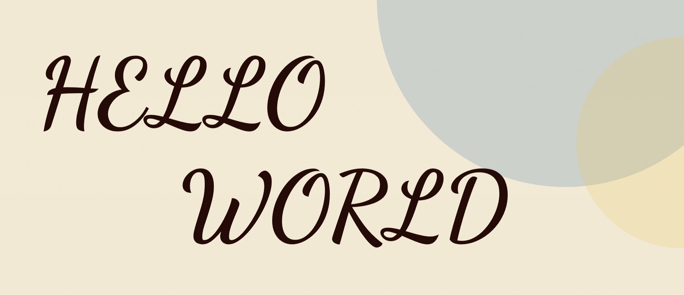 Title screen of Amy Ren's hand-coded portfolio site, Hello World