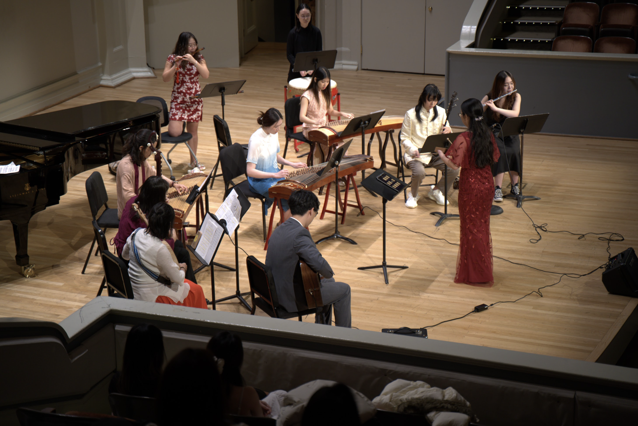 Live traditional music performance with full stage production